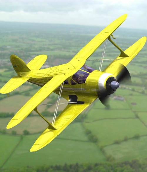 Beechcraft G17S Staggerwing (for Poser)