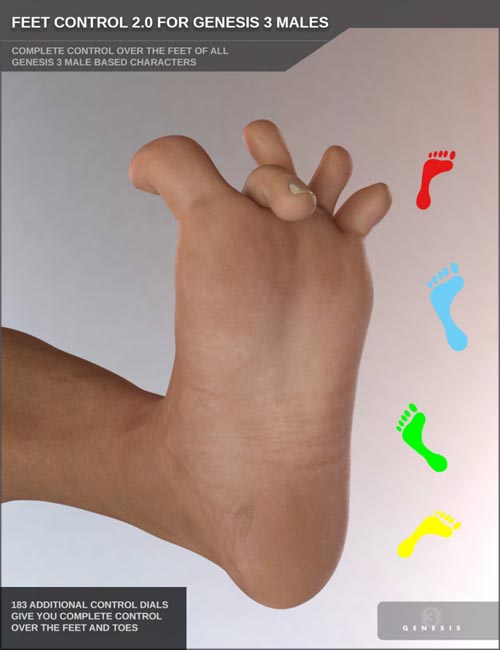 Feet Control 2.0 for Genesis 3 Male