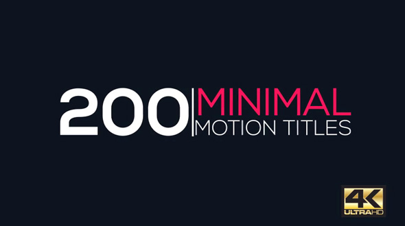 Minimal Motion Titles Pack