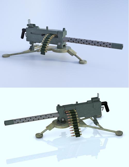 Browning M1919 Machine Gun Model Poser Format