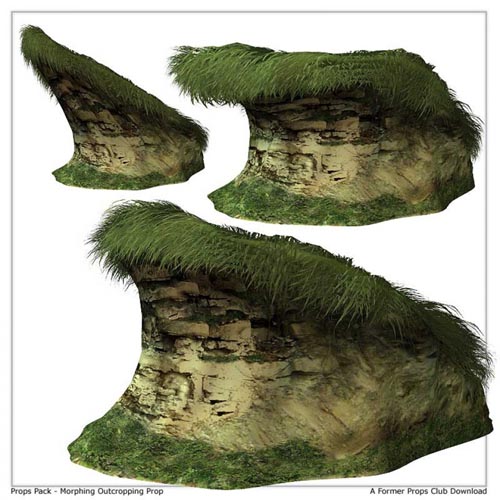 Props Pack - Morphing Grassy Outcropping