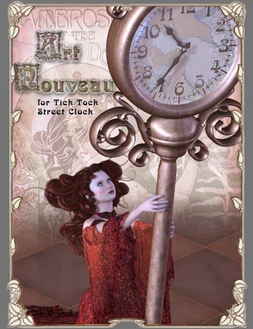 Tick Tock Street Clock - Art Nouveau