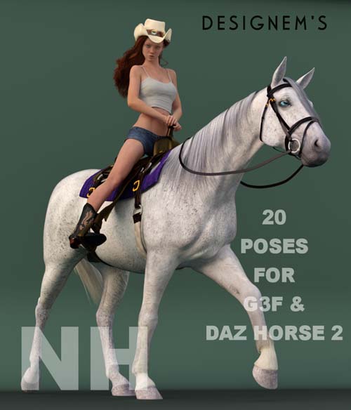 Natural horse - G3F & DAZ Horse 2 poses