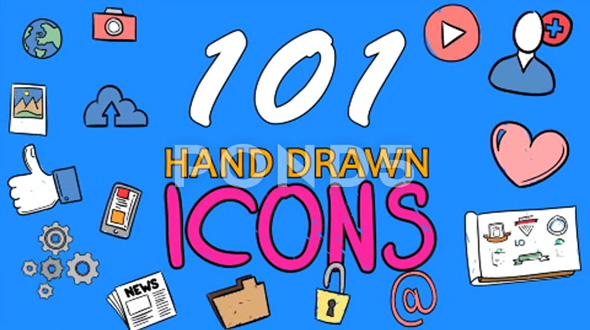 101 Hand Drawn Icons
