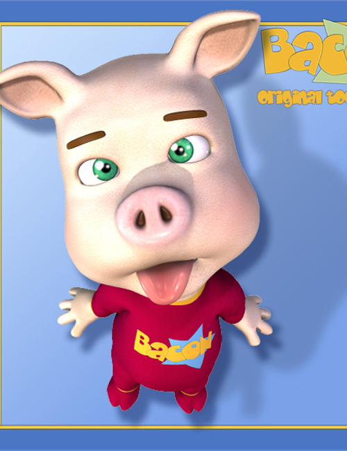 Bacon - Toon Piggy (for Poser)
