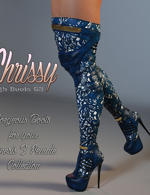 Chrissy High Boots for Genesis 3 Females