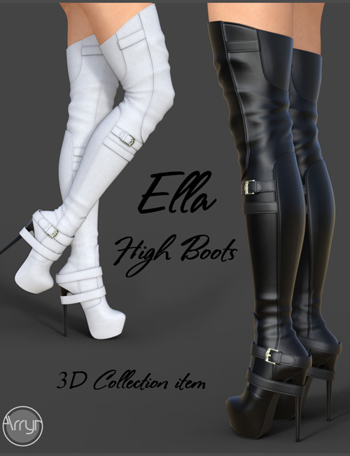Ella High Boots for Genesis 3 Females