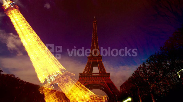 Abstract Eiffel Tower Montage