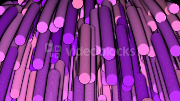 repeating 3D cylindric objects rotating on center axis motion graphics background