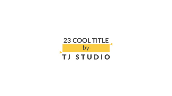 23 cool Title Animations
