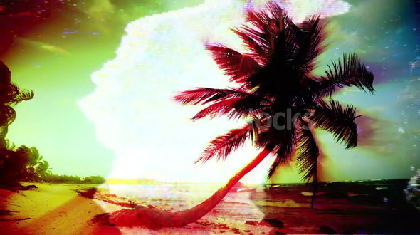 Color Warp Tropical Beach