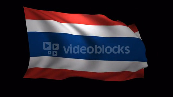 Thailand Flag 3D Rendering with Alpha Channel