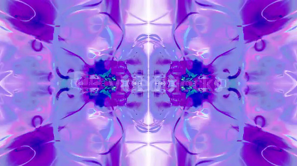 Vertically Mirrored Movement of Puple and Blue Patterns