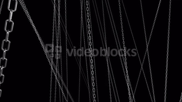 Zooming Through Hanging Chains Animation