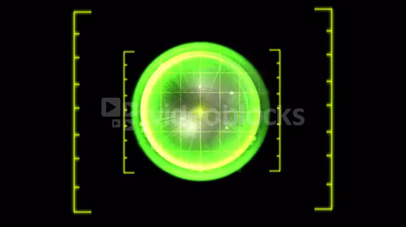 Spinning green shine ball