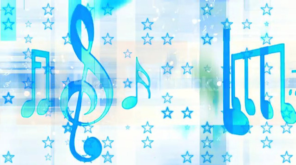 Music Blue And White