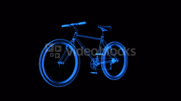 spinning blue bikes transparent 
