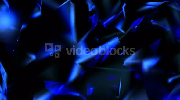 spinning uneven blue glass