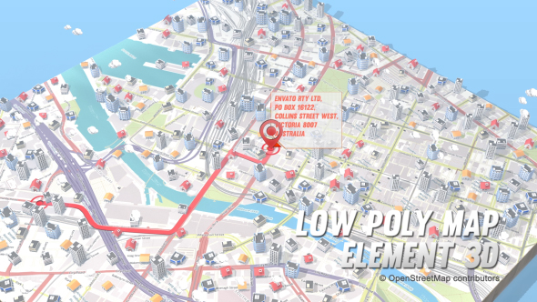 Lowpoly Map Element 3D 