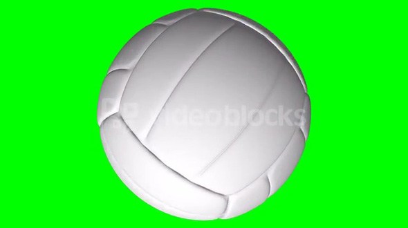 Spinning Volleyball Green Screen