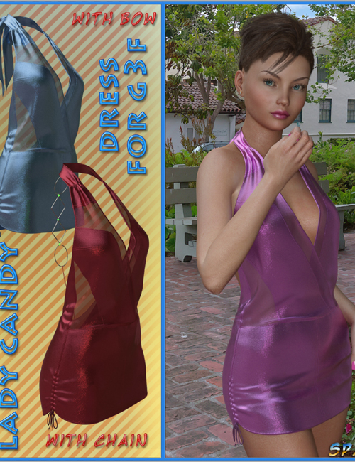 Candy Dress and Lady Candy Dress (converted from G3F) for Genesis 8 Female(s)