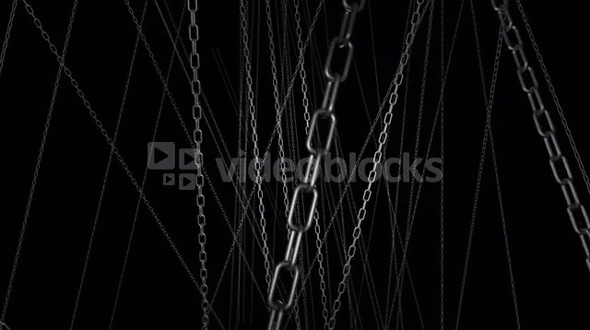 Zooming Through Hanging Chains Animation 2