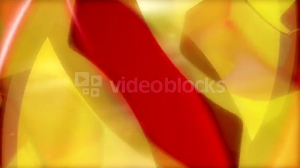Yellow Background & Red Shape Spinning