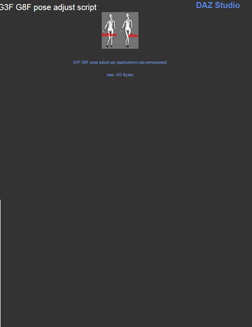 G3F G8F pose adjust script