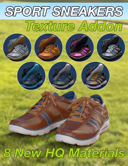 Slide3D Sport Sneakers for Genesis 3 Female(s) Texture Addon