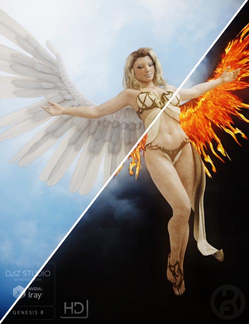 Seraphim Wings for Genesis 8 Female