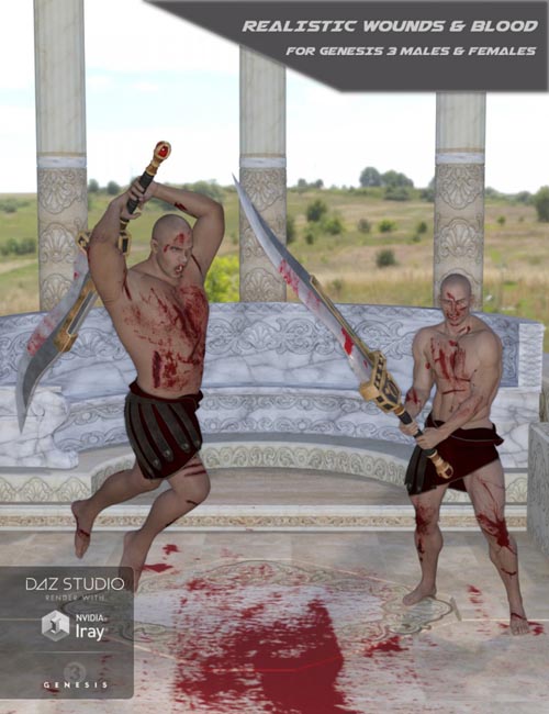 Realistic Wounds and Blood for Genesis 3 Male(s) and Female(s)