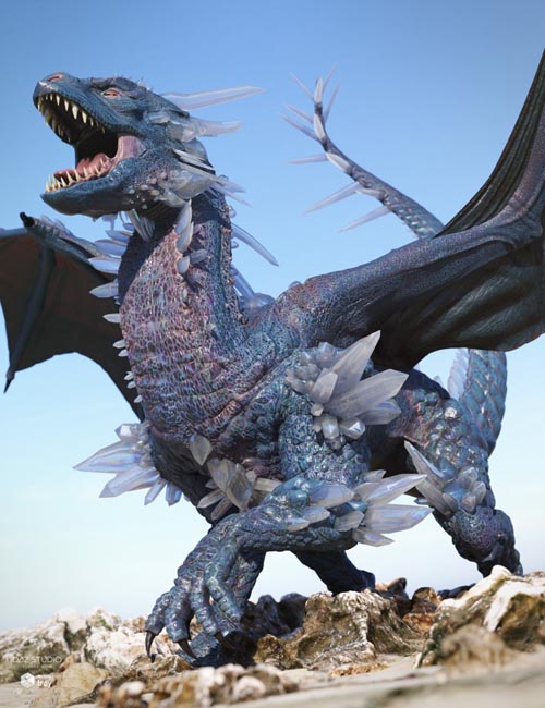 Crystal Dragon for the Daz Dragon 3
