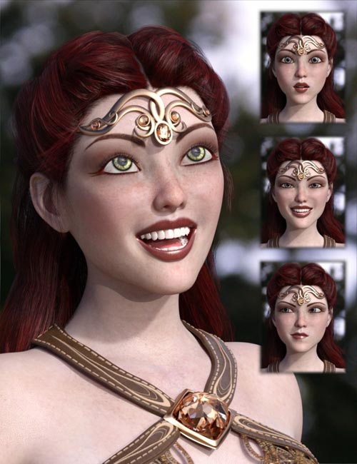 Celinette Expressions and Smile Morphs for Genesis 3 Female