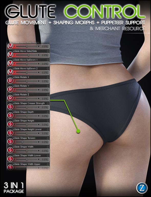 Glute Control for Genesis 8 Female(s) Merchant Resource