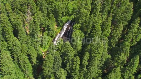National Forest Waterfall Aerial
