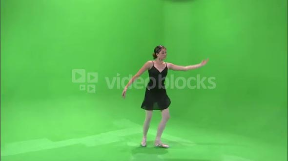 Ballerina Dancing on Greenscreen 11