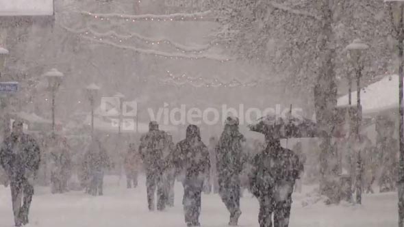 People Outisde In Snow Storm 2