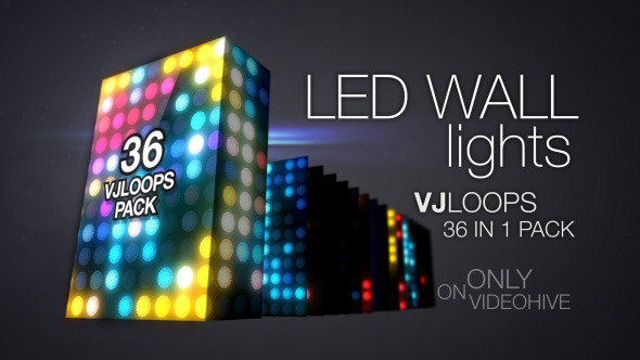 LED Wall Lights VJ Loops Pack