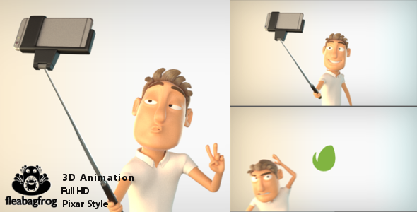  Selfie Logo with 3D Character 