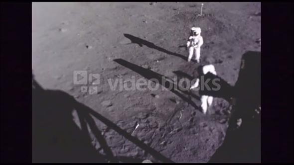 Astronauts on Moon Surface Timelapse