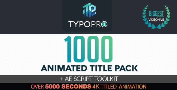 Typopro | Typography Pack - Title Animation - Kinetic - Minimal - Vintage