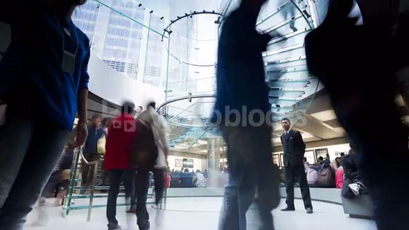 T/L shoppers inside a new modern shopping complex in Pudong district, Shanghai, China
