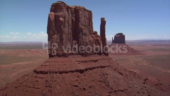 Aerial Shot Of Monument Valley Mittens