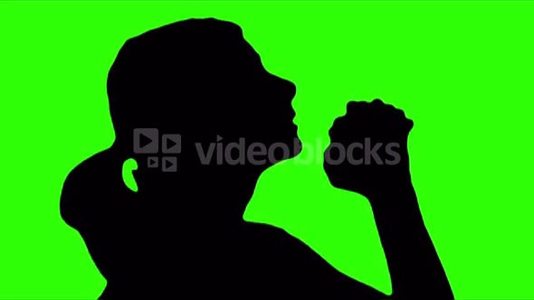 Woman praying green screen V2