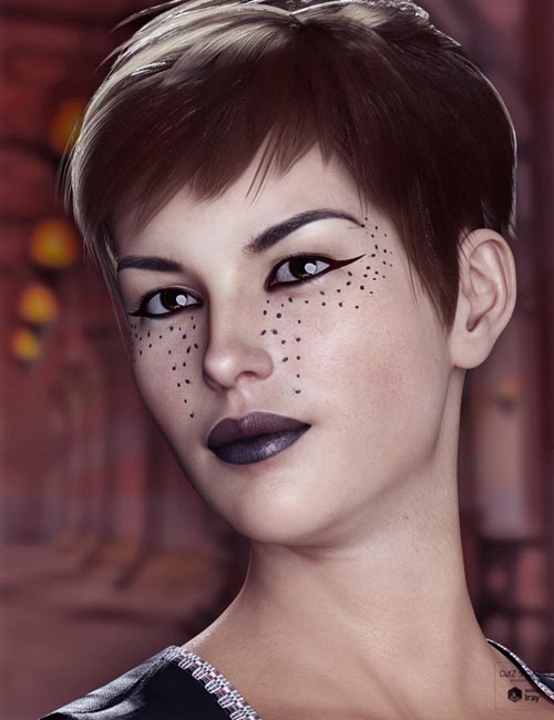 Extreme Closeup: Smokey Rebel Makeup for Genesis 3 and 8 Female(s)
