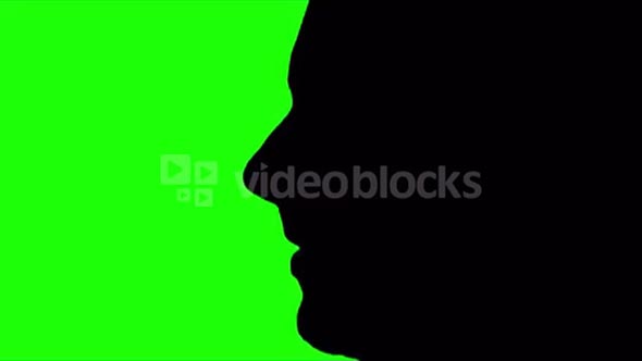 Man screams green screen