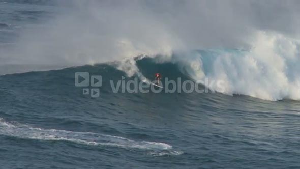 Surfer Outpacing Wave
