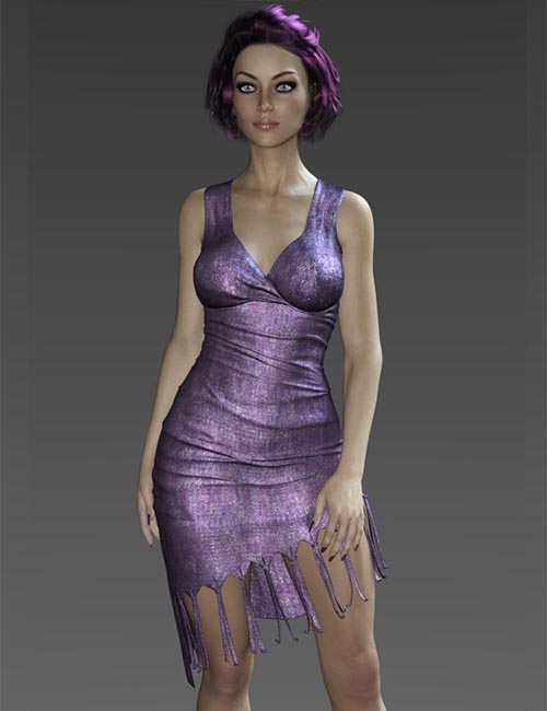 Storm Fringe Dress (converted from G3F) for Genesis 8 Females