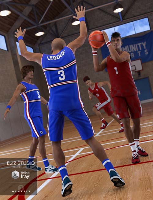 Basketball Poses for Genesis 3 Males
