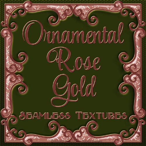 Ornamental Rose Gold Seamless Textures